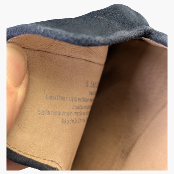 Karl Lagerfeld Paris Navy Suede Loafers Slip On Flats | Size EU 39 US 8.5 - Picture 9 of 10